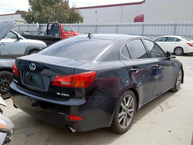 JTHBK262372053327 - 2007 LEXUS IS 250 BLACK photo 4