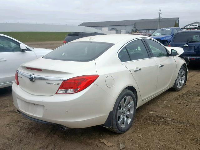 2G4GS5EV6D9143584 - 2013 BUICK REGAL PREM WHITE photo 4