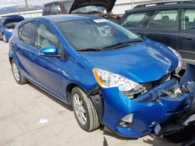 JTDKDTB3XD1043492 - 2013 TOYOTA PRIUS C BLUE photo 1