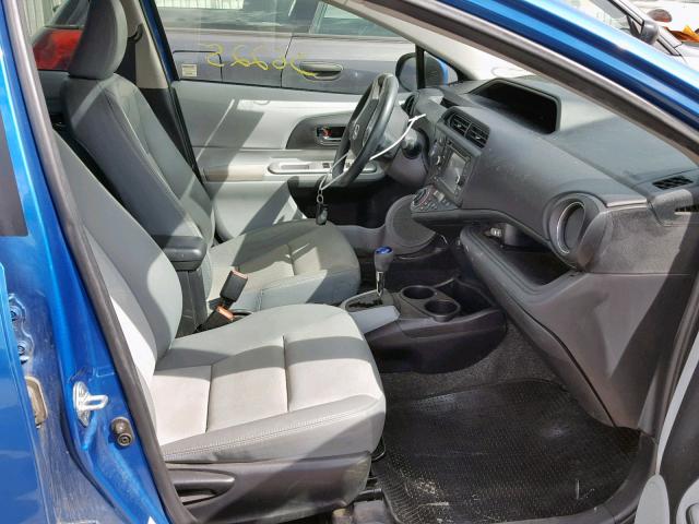 JTDKDTB3XD1043492 - 2013 TOYOTA PRIUS C BLUE photo 5