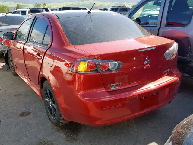 JA32U2FU6HU016225 - 2017 MITSUBISHI LANCER ES RED photo 3