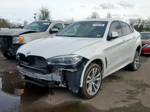 5UXKU6C55F0F94358 - 2015 BMW X6 XDRIVE5 WHITE photo 2