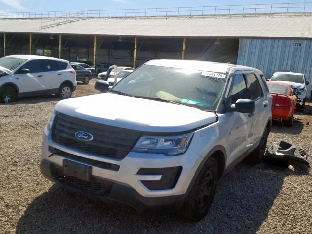 1FM5K8AR3HGA37442 - 2017 FORD EXPLORER P SILVER photo 2