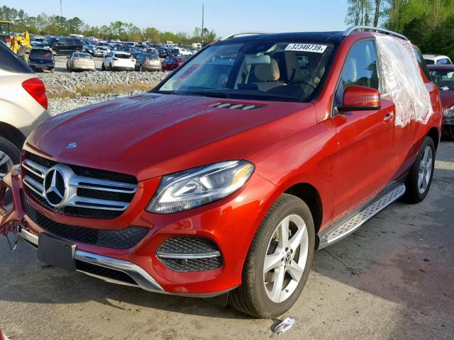 4JGDA5HB5HA945402 - 2017 MERCEDES-BENZ GLE 350 4M MAROON photo 2