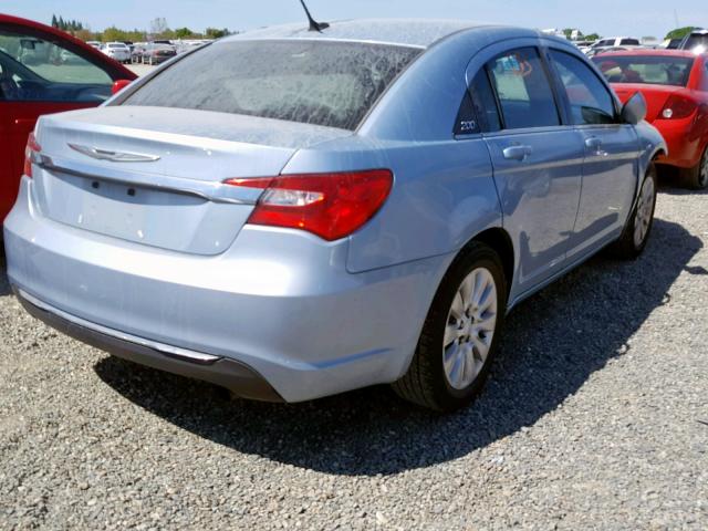 1C3CCBAB8DN762182 - 2013 CHRYSLER 200 LX BLUE photo 4