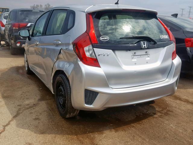 JHMGK5H52GX009899 - 2016 HONDA FIT LX SILVER photo 3