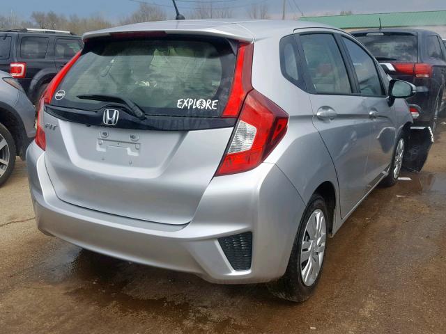 JHMGK5H52GX009899 - 2016 HONDA FIT LX SILVER photo 4