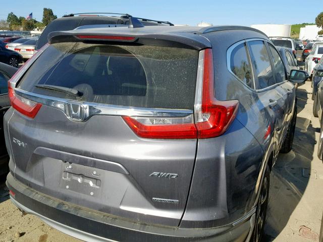 2HKRW2H97HH657459 - 2017 HONDA CR-V TOURI GRAY photo 4