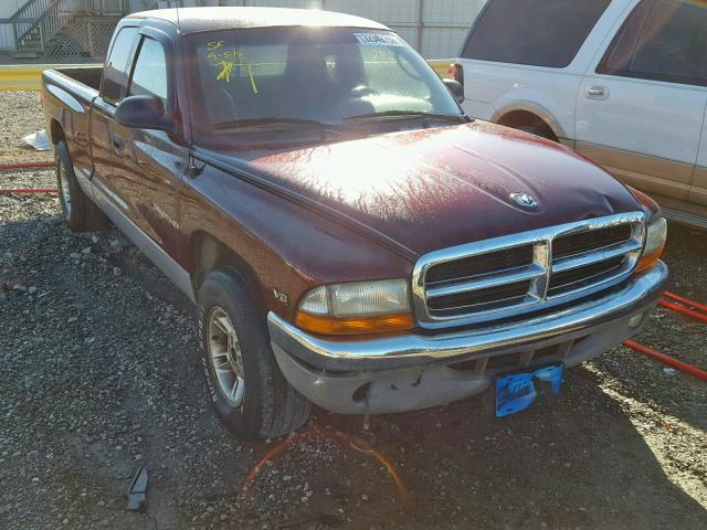 1B7GL22N9YS656918 - 2000 DODGE DAKOTA BURGUNDY photo 1