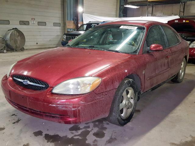 1FAFP55S6YG232348 - 2000 FORD TAURUS SES RED photo 2