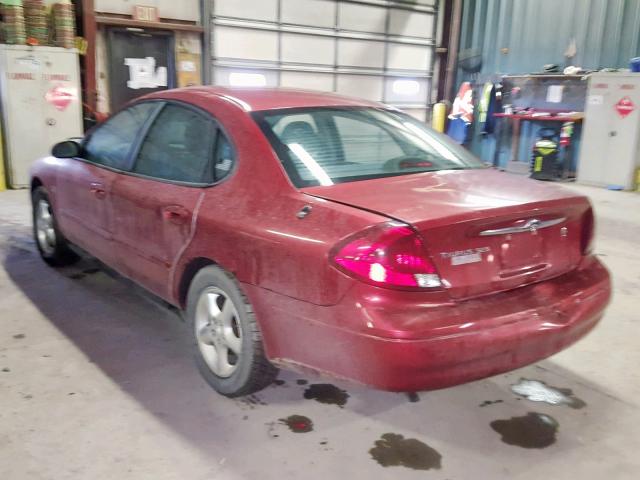 1FAFP55S6YG232348 - 2000 FORD TAURUS SES RED photo 3