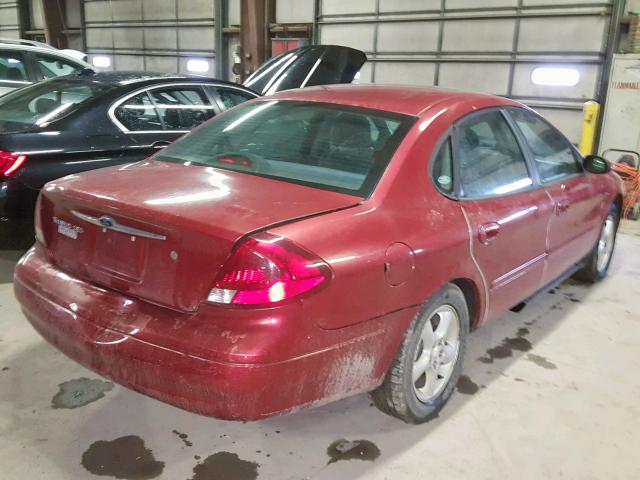 1FAFP55S6YG232348 - 2000 FORD TAURUS SES RED photo 4
