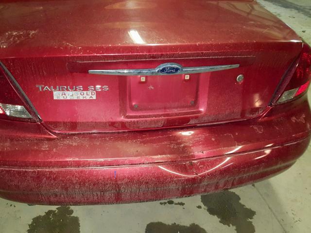 1FAFP55S6YG232348 - 2000 FORD TAURUS SES RED photo 9