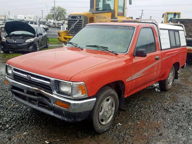 4TARN81P8NZ034057 - 1992 TOYOTA PICKUP 1/2 RED photo 2