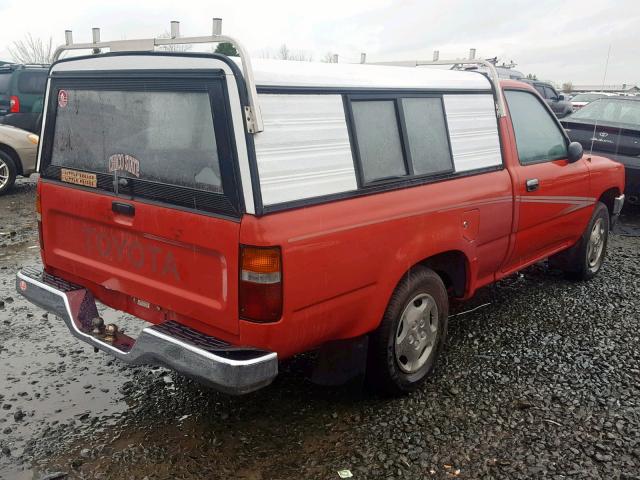 4TARN81P8NZ034057 - 1992 TOYOTA PICKUP 1/2 RED photo 4