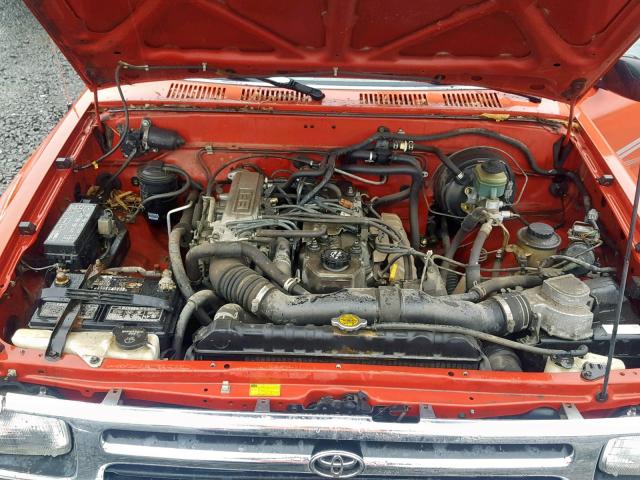 4TARN81P8NZ034057 - 1992 TOYOTA PICKUP 1/2 RED photo 7