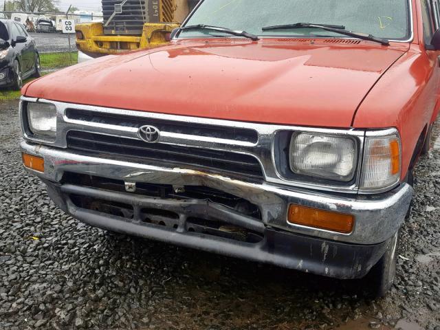 4TARN81P8NZ034057 - 1992 TOYOTA PICKUP 1/2 RED photo 9