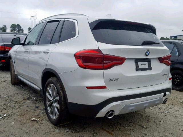 5UXTR7C59KLE88984 - 2019 BMW X3 SDRIVE3 WHITE photo 3