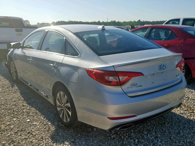 5NPE34AF9HH472204 - 2017 HYUNDAI SONATA SPO SILVER photo 3