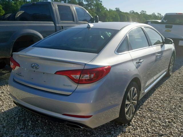 5NPE34AF9HH472204 - 2017 HYUNDAI SONATA SPO SILVER photo 4