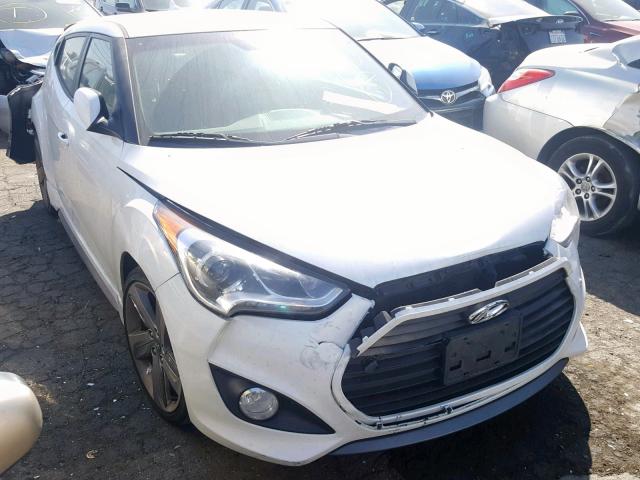 KMHTC6AE5EU184963 - 2014 HYUNDAI VELOSTER T WHITE photo 1