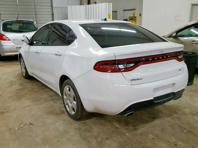 1C3CDFBA5DD337714 - 2013 DODGE DART SXT WHITE photo 3