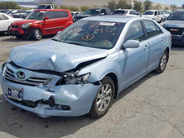 4T1BB46K99U088230 - 2009 TOYOTA CAMRY HYBR BLUE photo 2