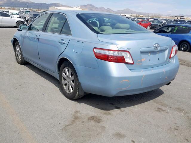 4T1BB46K99U088230 - 2009 TOYOTA CAMRY HYBR BLUE photo 3