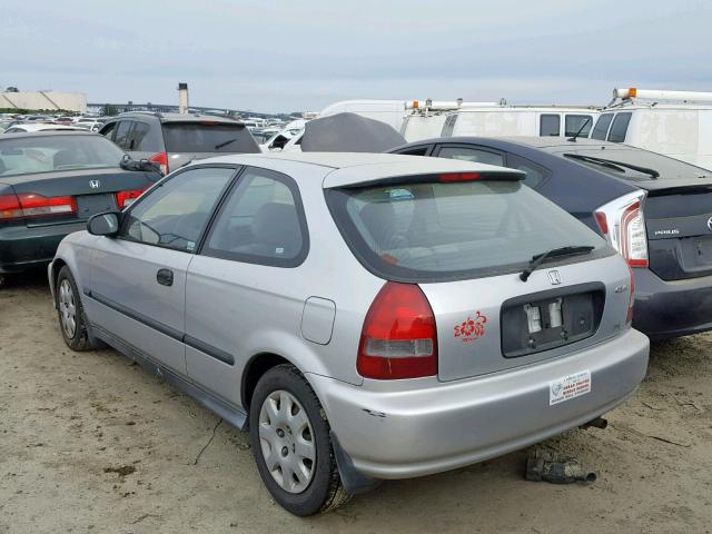 2HGEJ6348YH101588 - 2000 HONDA CIVIC DX SILVER photo 3