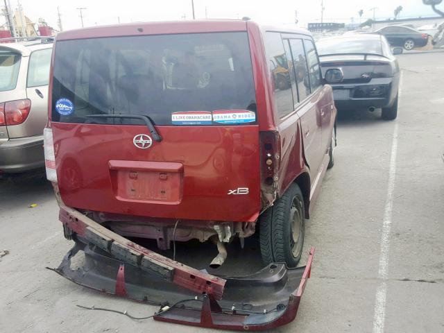 JTLKT334X64097438 - 2006 TOYOTA SCION XB 红色 照片 4