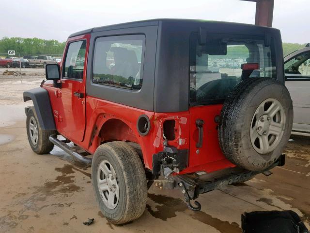 1J4AA2D12AL218869 - 2010 JEEP WRANGLER S RED photo 3