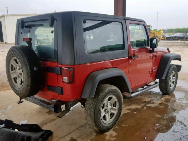 1J4AA2D12AL218869 - 2010 JEEP WRANGLER S RED photo 4