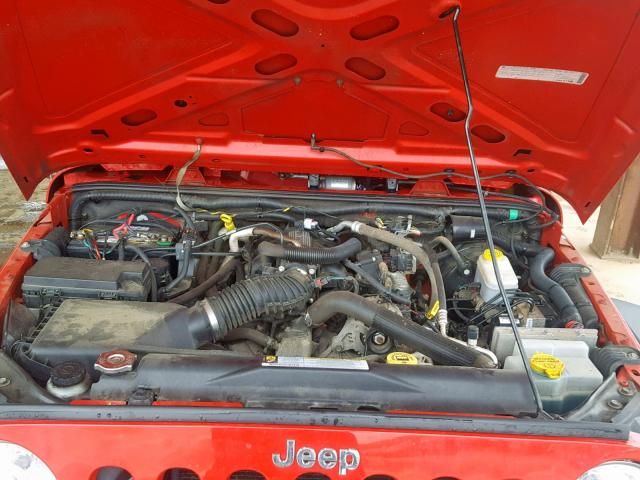 1J4AA2D12AL218869 - 2010 JEEP WRANGLER S RED photo 7