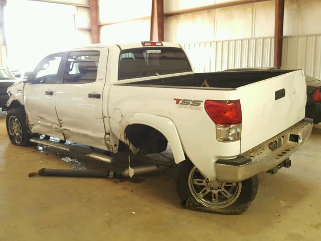 5TFEY5F14DX141694 - 2013 TOYOTA TUNDRA CRE WHITE photo 3