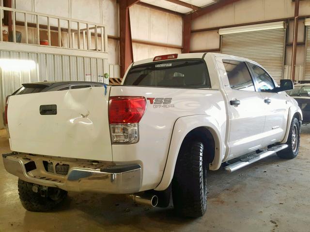 5TFEY5F14DX141694 - 2013 TOYOTA TUNDRA CRE WHITE photo 4