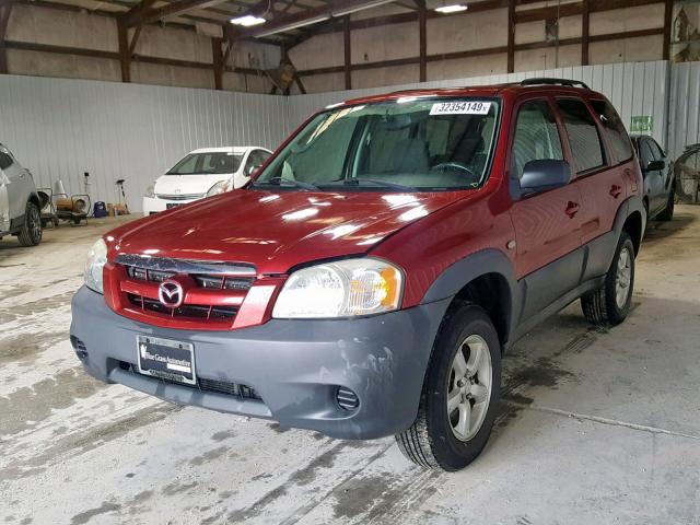 4F2YZ02Z66KM33601 - 2006 MAZDA TRIBUTE I MAROON photo 2