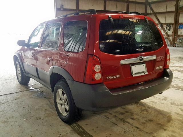 4F2YZ02Z66KM33601 - 2006 MAZDA TRIBUTE I MAROON photo 3