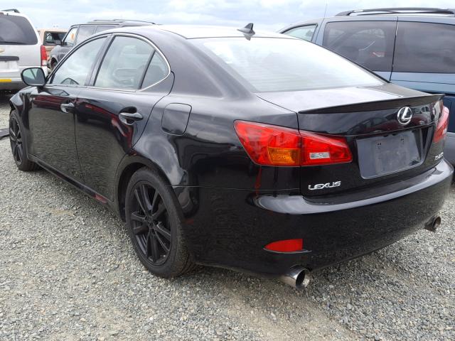 JTHBK262672027045 - 2007 LEXUS IS 250 BLACK photo 3