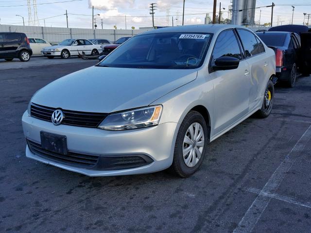 3VW2K7AJ4BM398555 - 2011 VOLKSWAGEN JETTA BASE SILVER photo 2