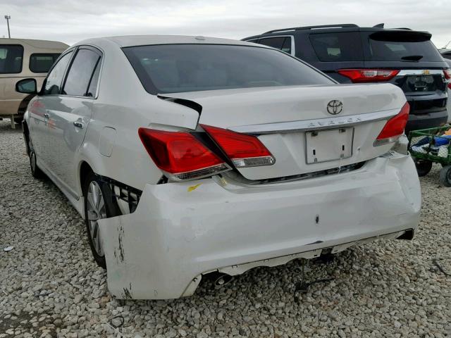 4T1BK3DB6BU397317 - 2011 TOYOTA AVALON BAS WHITE photo 3