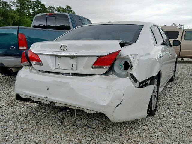 4T1BK3DB6BU397317 - 2011 TOYOTA AVALON BAS WHITE photo 4