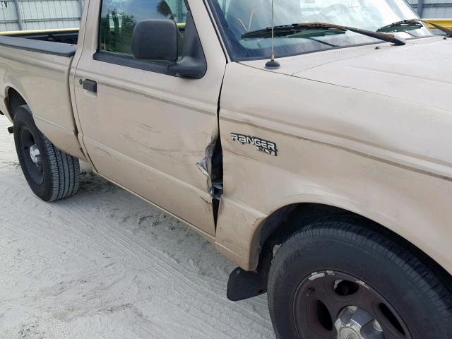 1FTCR10A0VTA52770 - 1997 FORD RANGER GOLD photo 9