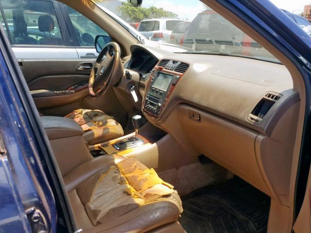 2HNYD18683H510614 - 2003 ACURA MDX TOURIN BLUE photo 5