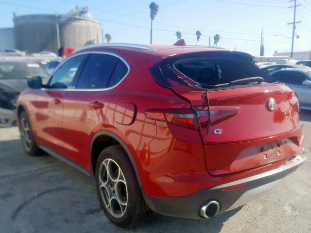 ZASFAKAN5J7B62414 - 2018 ALFA ROMEO STELVIO RED photo 3