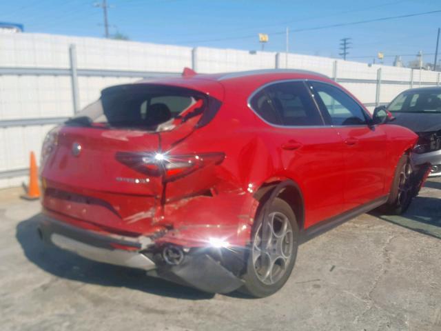 ZASFAKAN5J7B62414 - 2018 ALFA ROMEO STELVIO RED photo 4