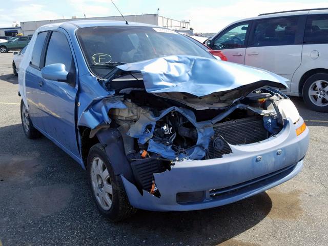 KL1TD52685B378411 - 2005 CHEVROLET AVEO BASE Көк фото 1