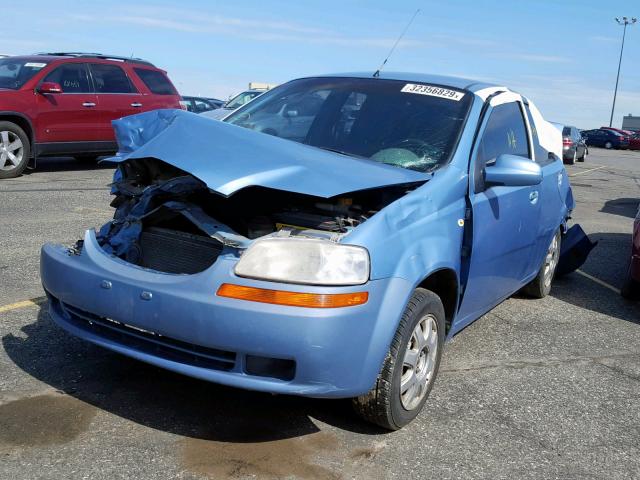 KL1TD52685B378411 - 2005 CHEVROLET AVEO BASE Көк фото 2