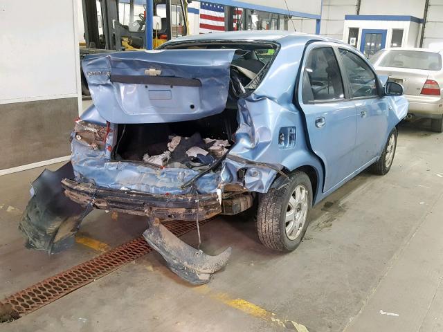 KL1TD52685B378411 - 2005 CHEVROLET AVEO BASE Көк фото 4