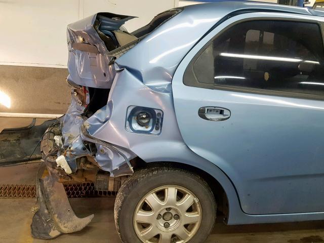 KL1TD52685B378411 - 2005 CHEVROLET AVEO BASE Көк фото 9