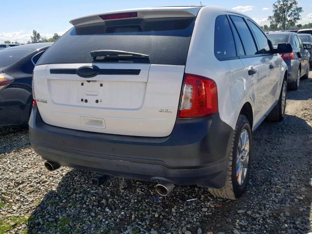 2FMDK3JC7BBB08022 - 2011 FORD EDGE SEL WHITE photo 4